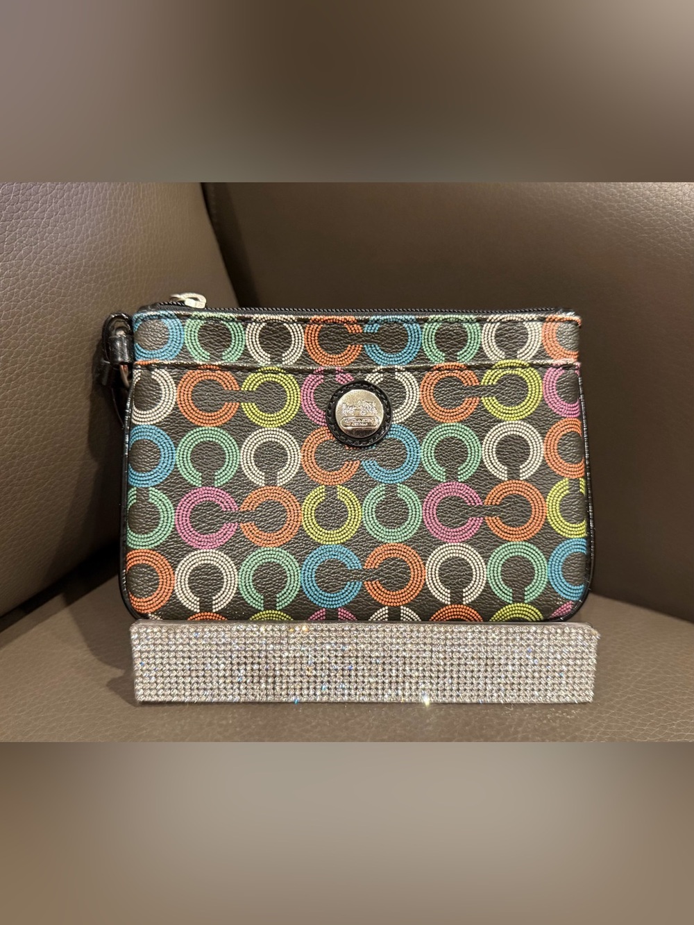 Coach Vintage Waverly Multi-Color C Wristlet - Picture 3 of 7